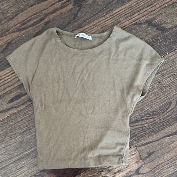 Olive Green Women's Top by Zara (size s) - Picture 1 of 4